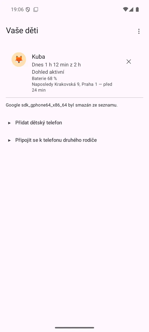 Rodičovský přehled dětí